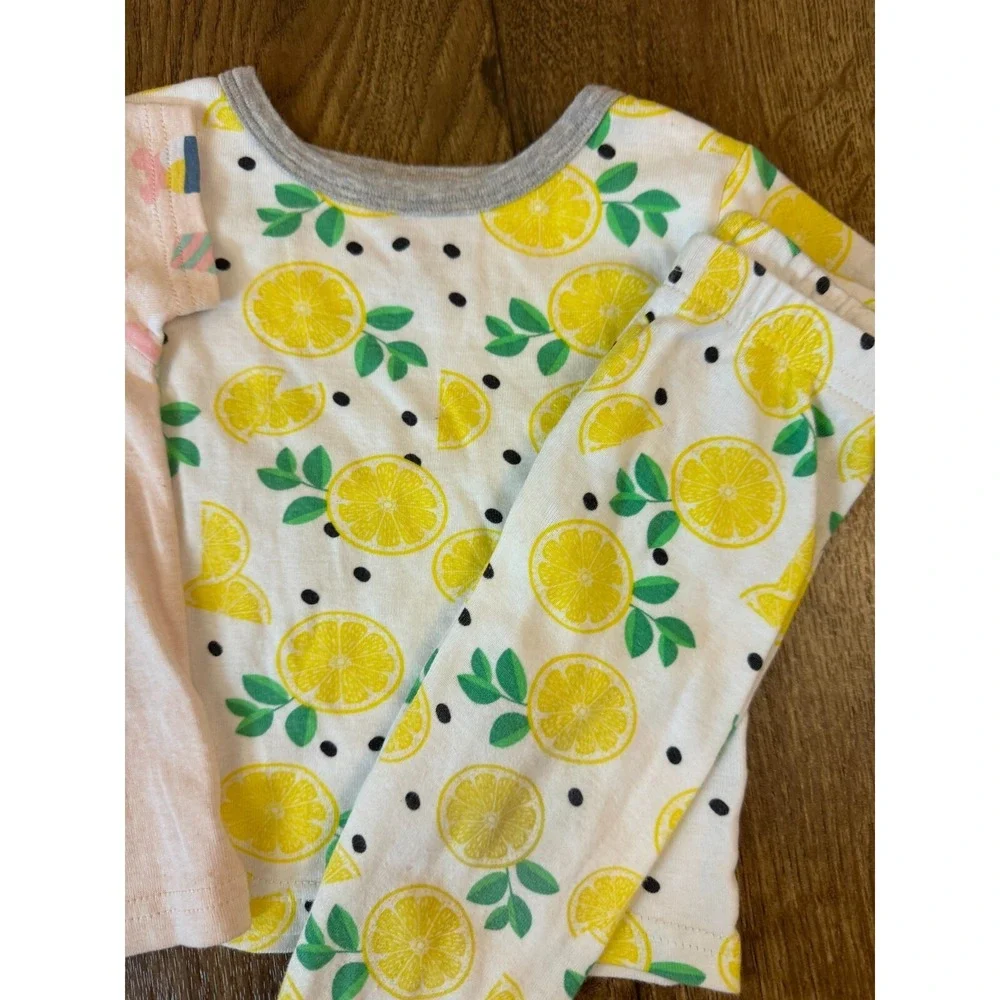 Disney Baby‎ Girl Pajamas 12 Months Lot Minnie Mouse Lemon Toddler Short Sleeved
